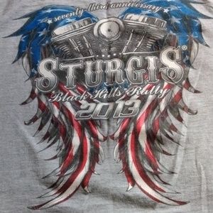 Sturgis Black hills rally 2013 70th anniversary t-shirt women's
